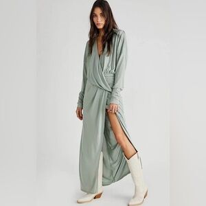 Free People Sage Green Maxi Dress